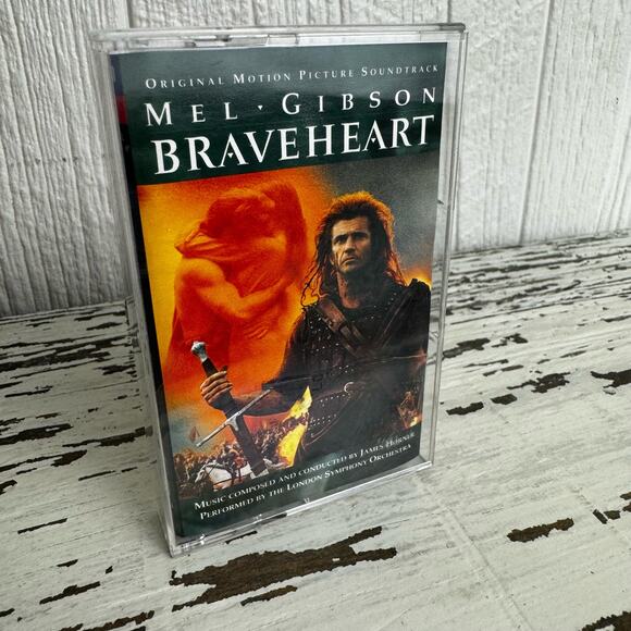 Mel Gibson Braveheart 1995 Original Film Production Cassette Tape Vtg Soundtrack - Picture 2 of 6